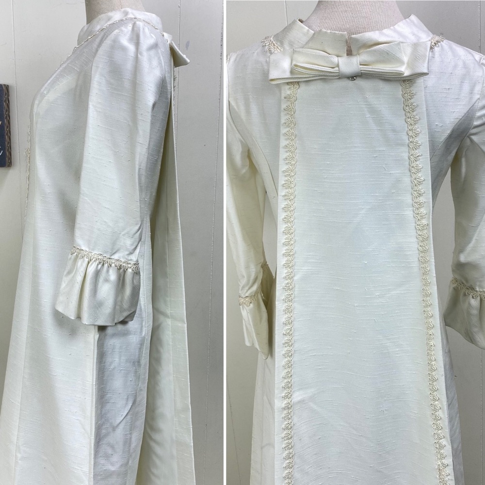 Vintage 50s Wedding Dress w/ Train - Picture 3 of 6